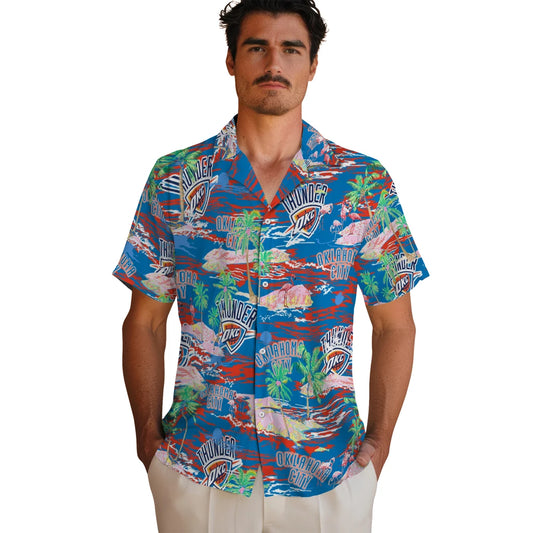 Oklahoma City Thunder Flamingo Retreat 2026 Hawaiian Shirt – Moonbestprint