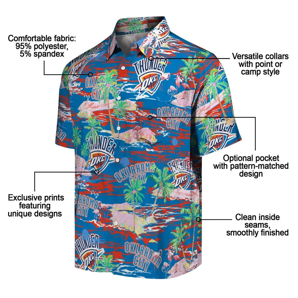 Oklahoma City Thunder Flamingo Retreat 2026 Hawaiian Shirt – Moonbestprint