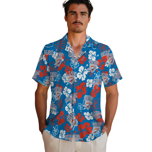 Oklahoma City Thunder Hibiscus Bloom Hawaiian Shirt – Moonbestprint