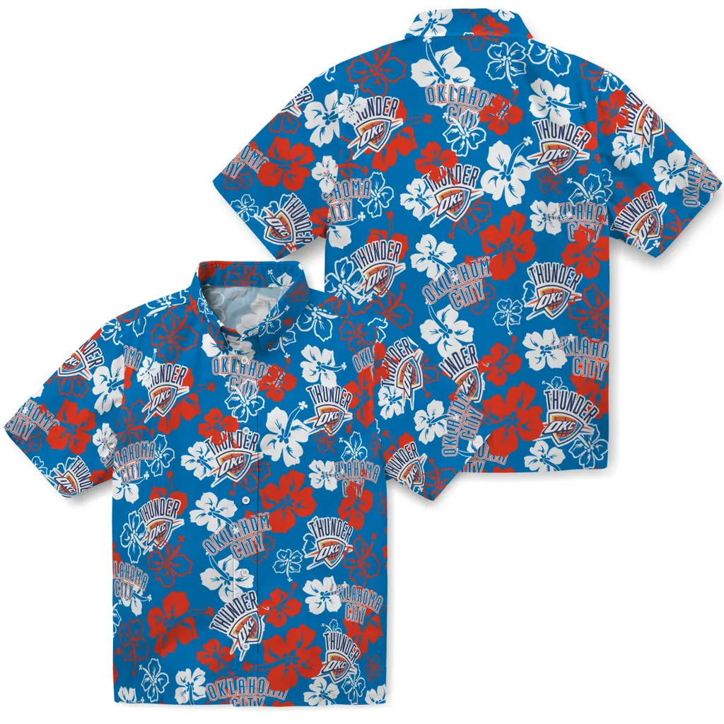 Oklahoma City Thunder Hibiscus Bloom Hawaiian Shirt – Moonbestprint