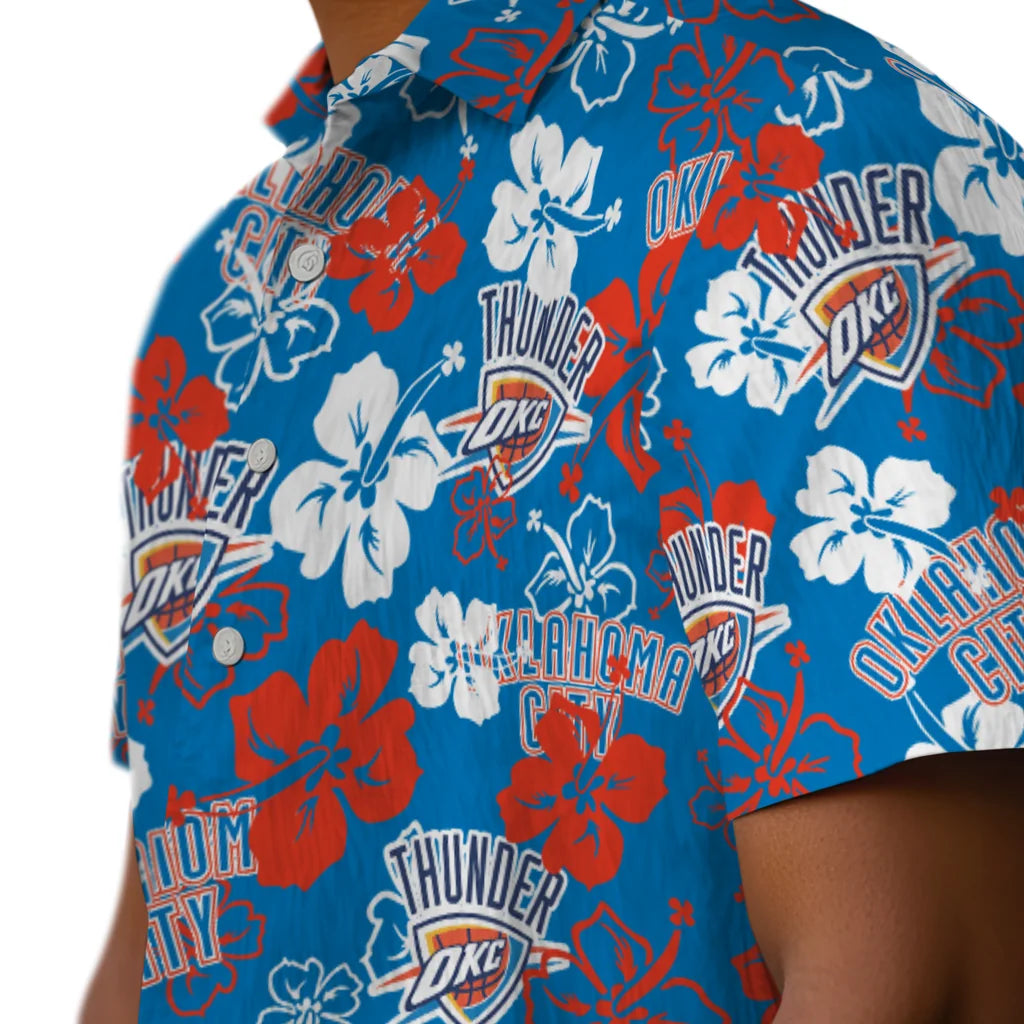 Oklahoma City Thunder Hibiscus Bloom Hawaiian Shirt – Moonbestprint