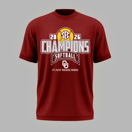 Oklahoma Softball Back-to-Back SEC Regular Season Champs 2026 - Tshirt | IE99 Moonbestprint