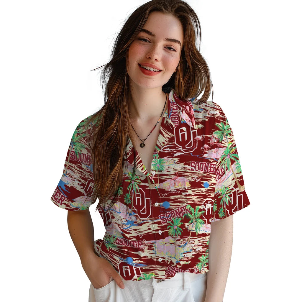 Oklahoma Sooners Flamingo Retreat 2026 Hawaiian Shirt – Moonbestprint