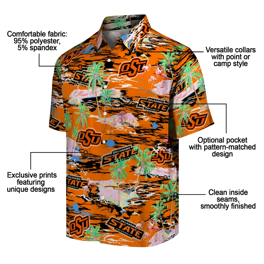 Oklahoma State Cowboys Flamingo Retreat 2026 Hawaiian Shirt – Moonbestprint