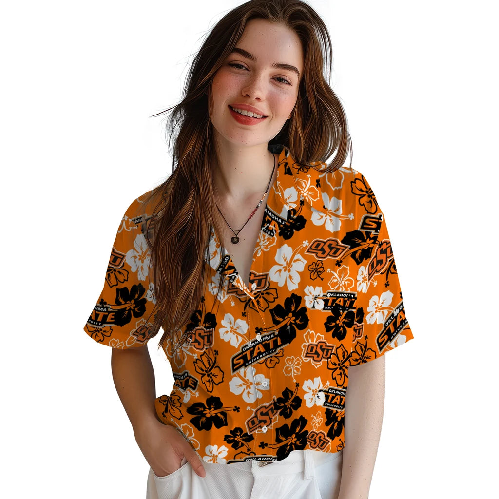 Oklahoma State Cowboys Hibiscus Bloom Hawaiian Shirt – Moonbestprint