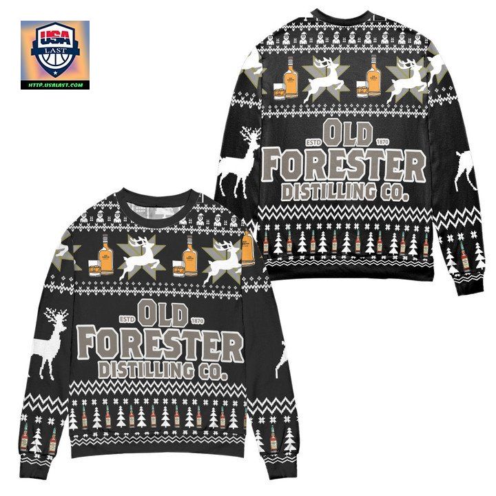 Old Forester Bourbon Whiskey Logo Ugly Christmas Sweater ? Usalast