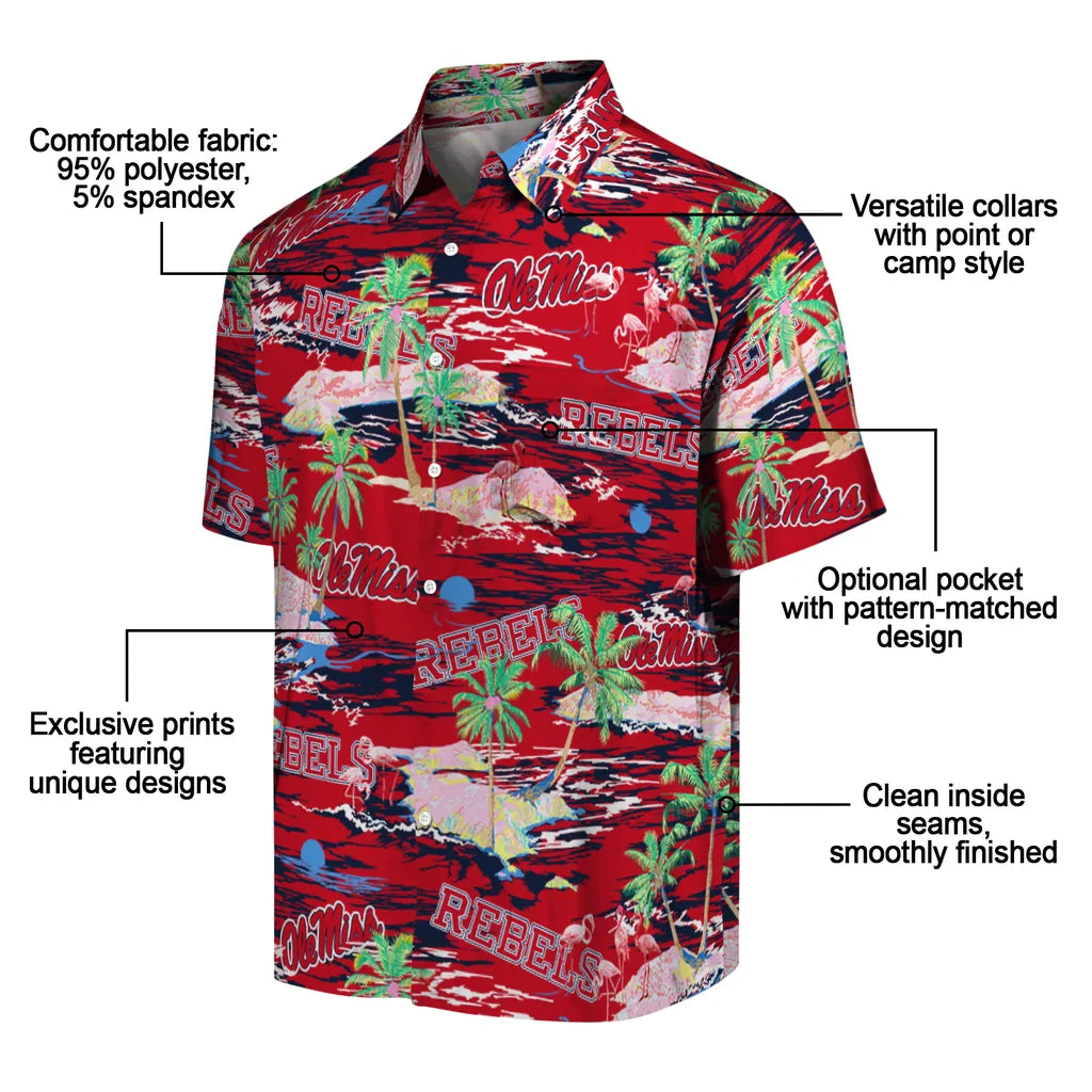 Ole Miss Rebels Flamingo Retreat 2026 Hawaiian Shirt – Moonbestprint