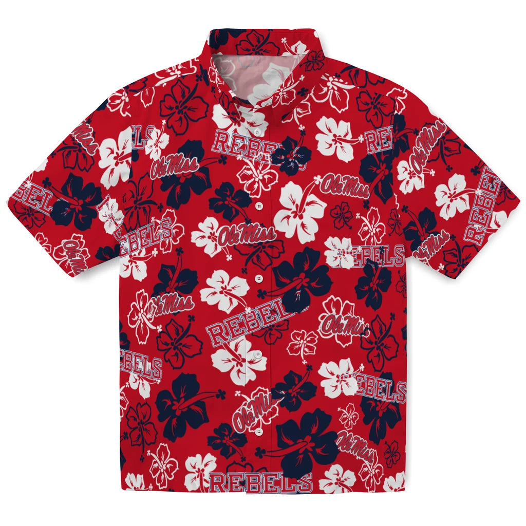 Ole Miss Rebels Hibiscus Bloom Hawaiian Shirt – Moonbestprint