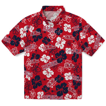 Ole Miss Rebels Hibiscus Bloom Hawaiian Shirt – Moonbestprint