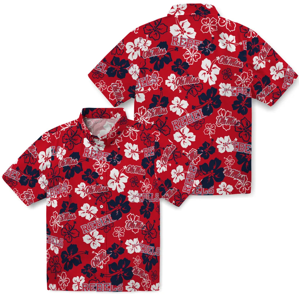 Ole Miss Rebels Hibiscus Bloom Hawaiian Shirt – Moonbestprint
