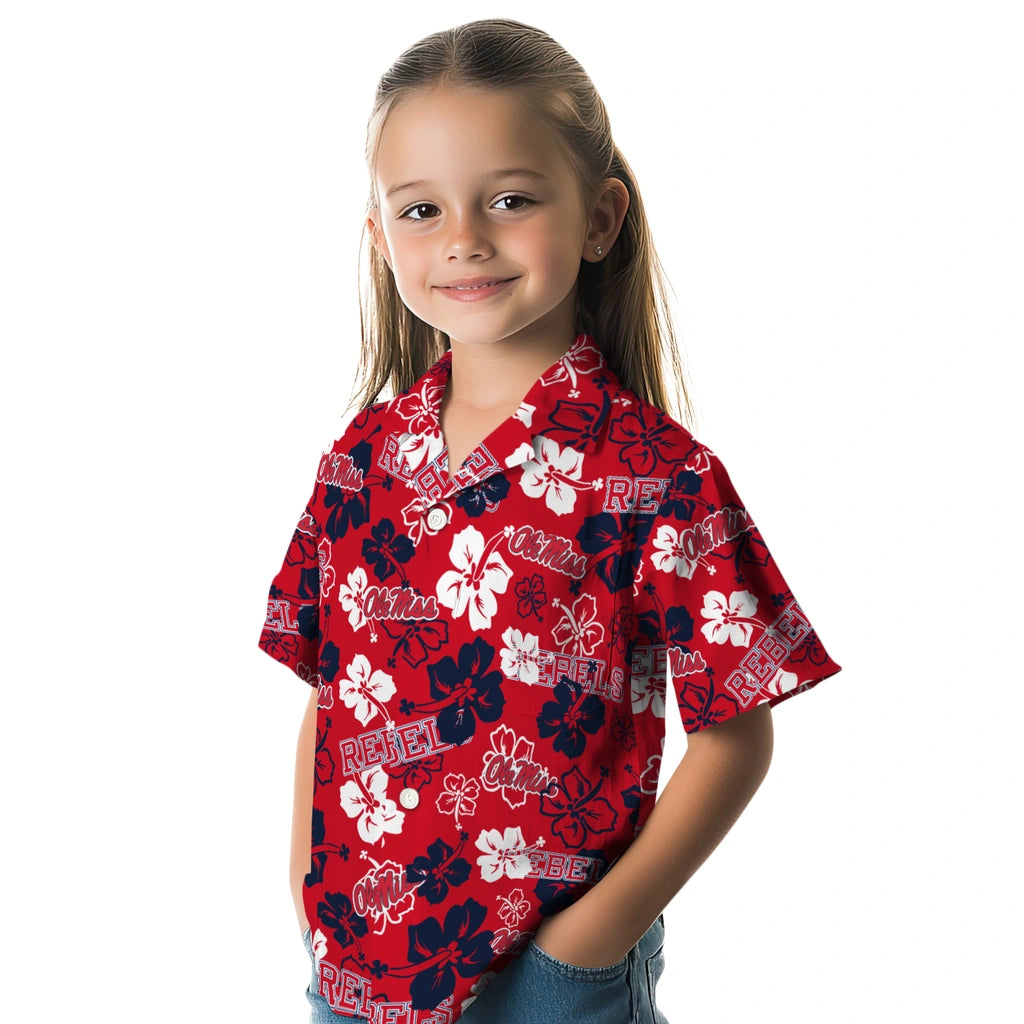 Ole Miss Rebels Hibiscus Bloom Hawaiian Shirt – Moonbestprint
