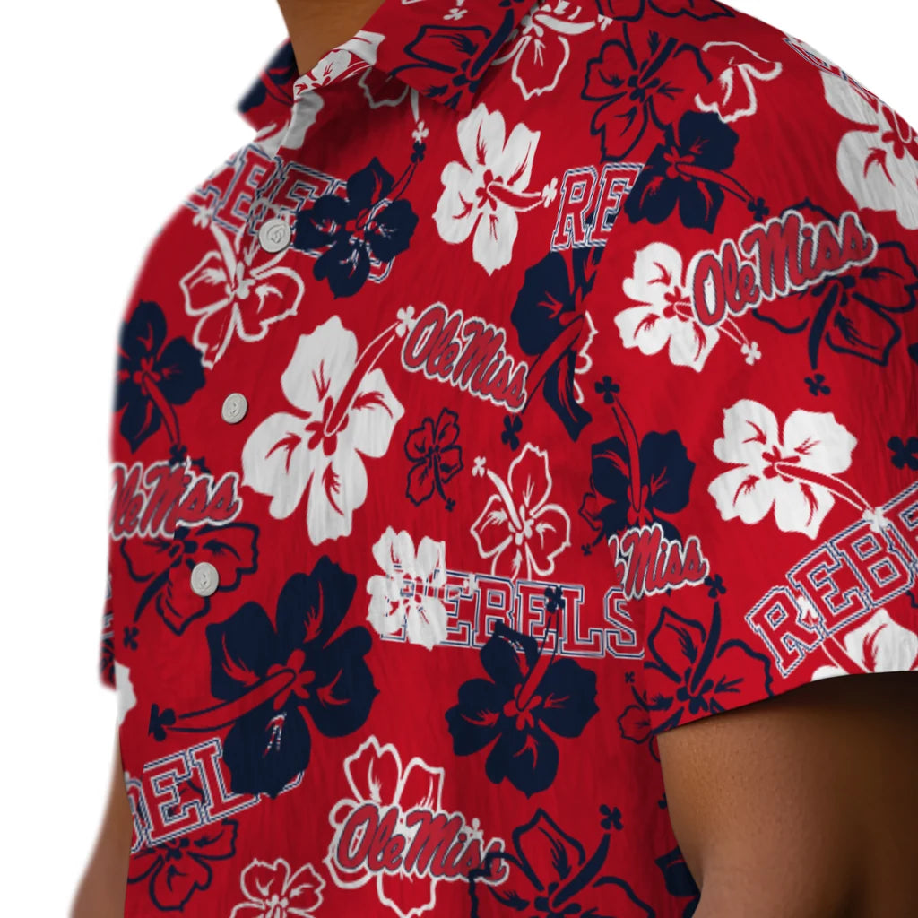 Ole Miss Rebels Hibiscus Bloom Hawaiian Shirt – Moonbestprint