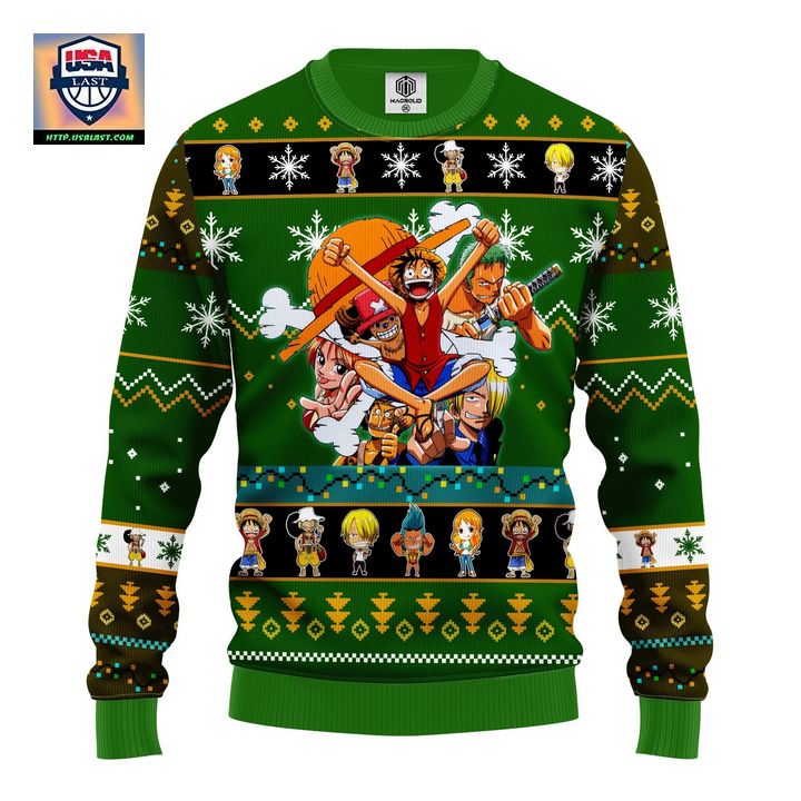 One Peace Green Anime Ugly Christmas Sweater Amazing Gift Idea Thanksgiving Gift ? Usalast