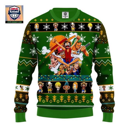One Peace Green Anime Ugly Christmas Sweater Amazing Gift Idea Thanksgiving Gift ? Usalast