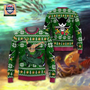 One Piece Roronoa Zoro Swords Christmas Sweater ? Usalast