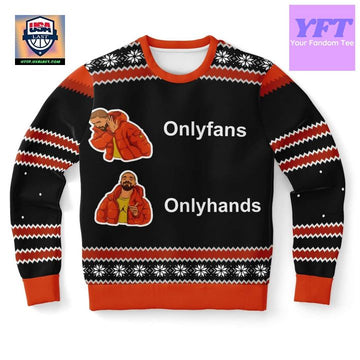 Only Onlyhands Meme 2022 Design 3d Ugly Christmas Sweater ? Usalast