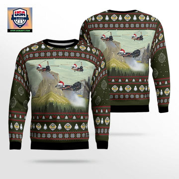 Orange County Fire Authority Boeing CH-47D Chinook Helicopter Christmas AOP Sweater ? Usalast