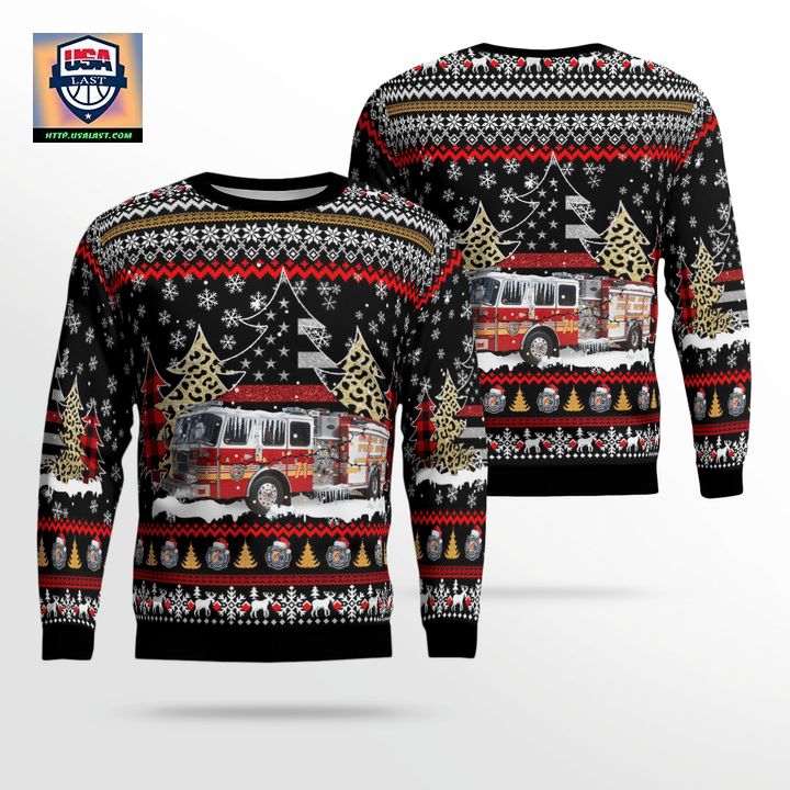 Orange County Fire Rescue Department Florida Christmas AOP Sweater ? Usalast