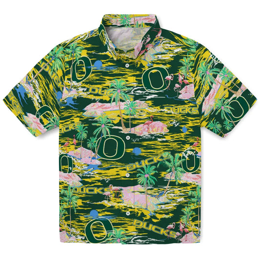 Oregon Ducks Flamingo Retreat 2026 Hawaiian Shirt – Moonbestprint