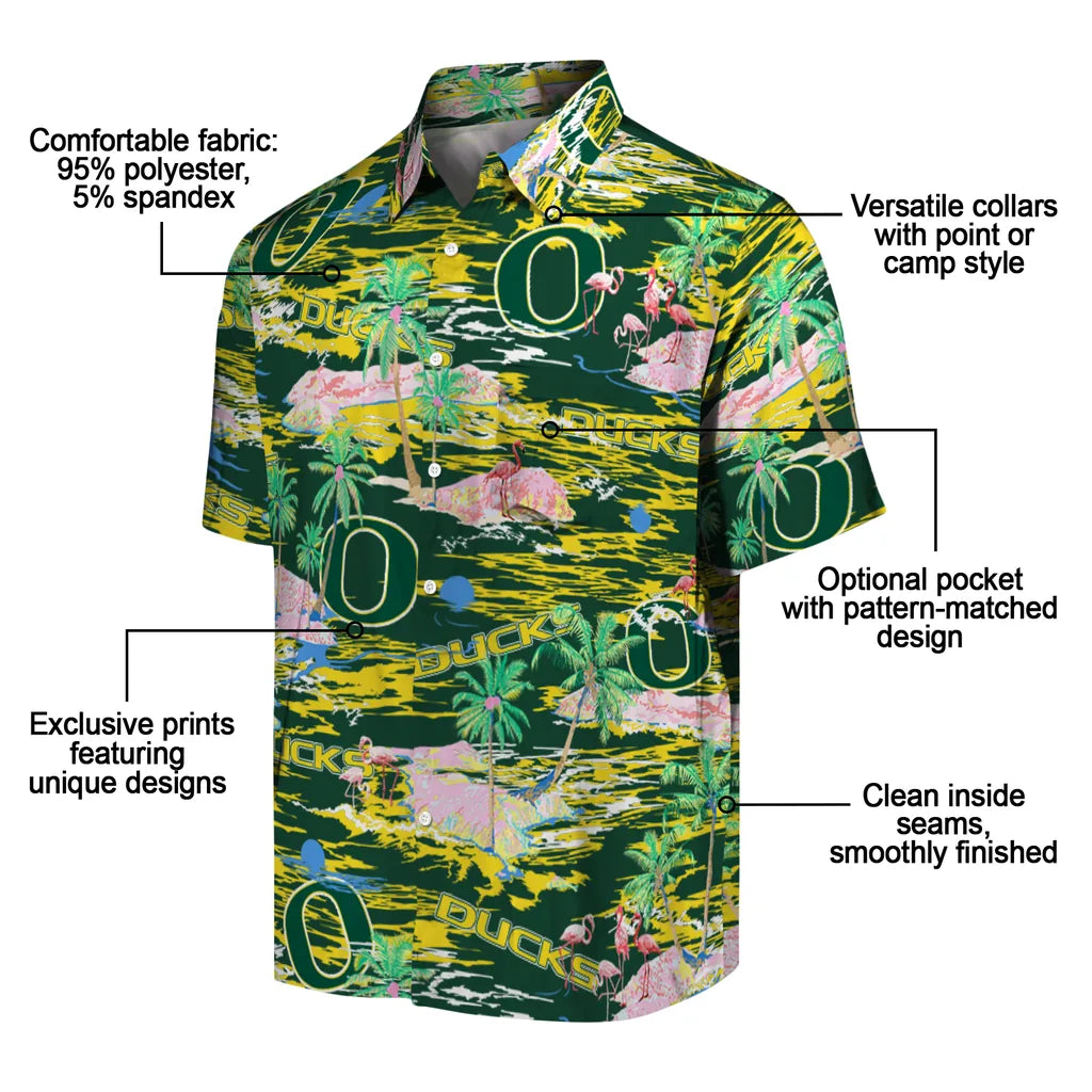 Oregon Ducks Flamingo Retreat 2026 Hawaiian Shirt – Moonbestprint