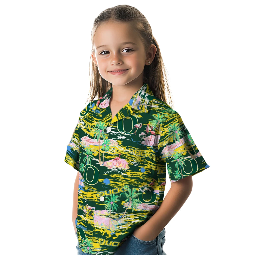 Oregon Ducks Flamingo Retreat 2026 Hawaiian Shirt – Moonbestprint