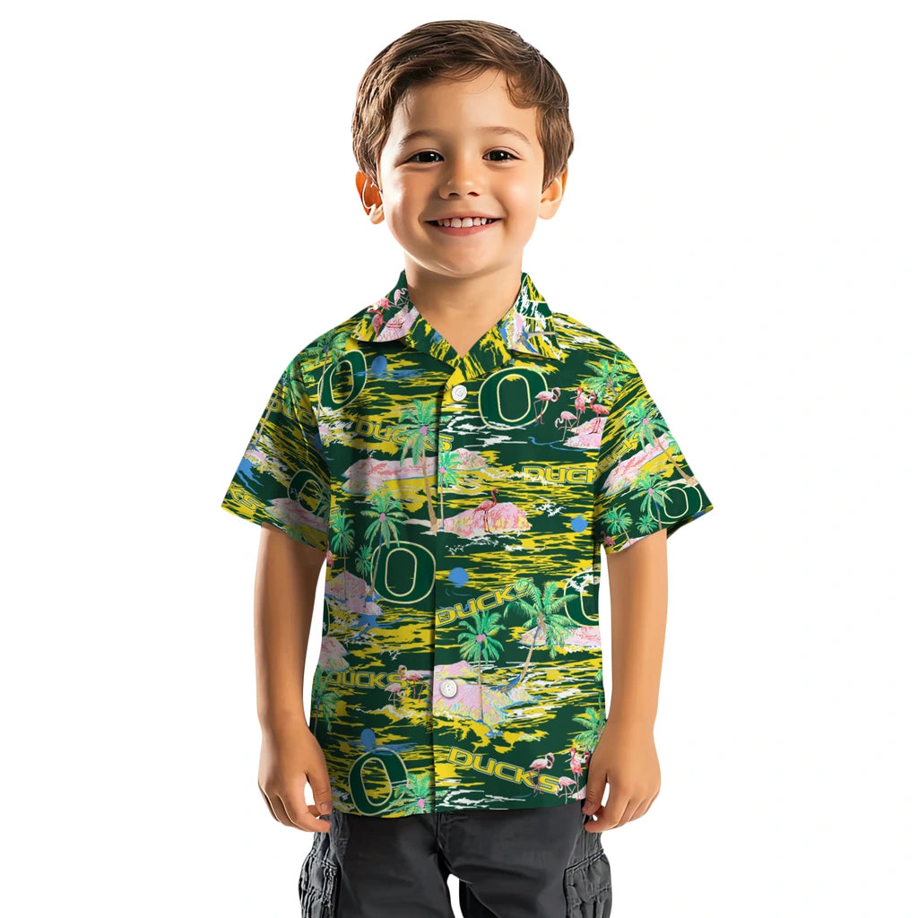 Oregon Ducks Flamingo Retreat 2026 Hawaiian Shirt – Moonbestprint