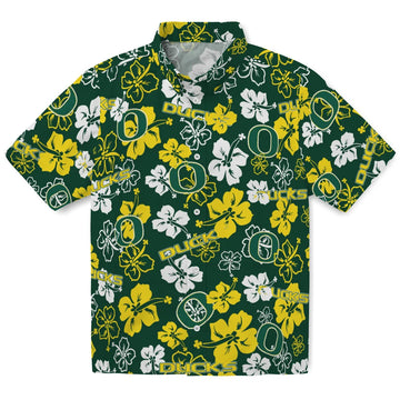 Oregon Ducks Hibiscus Bloom Hawaiian Shirt – Moonbestprint