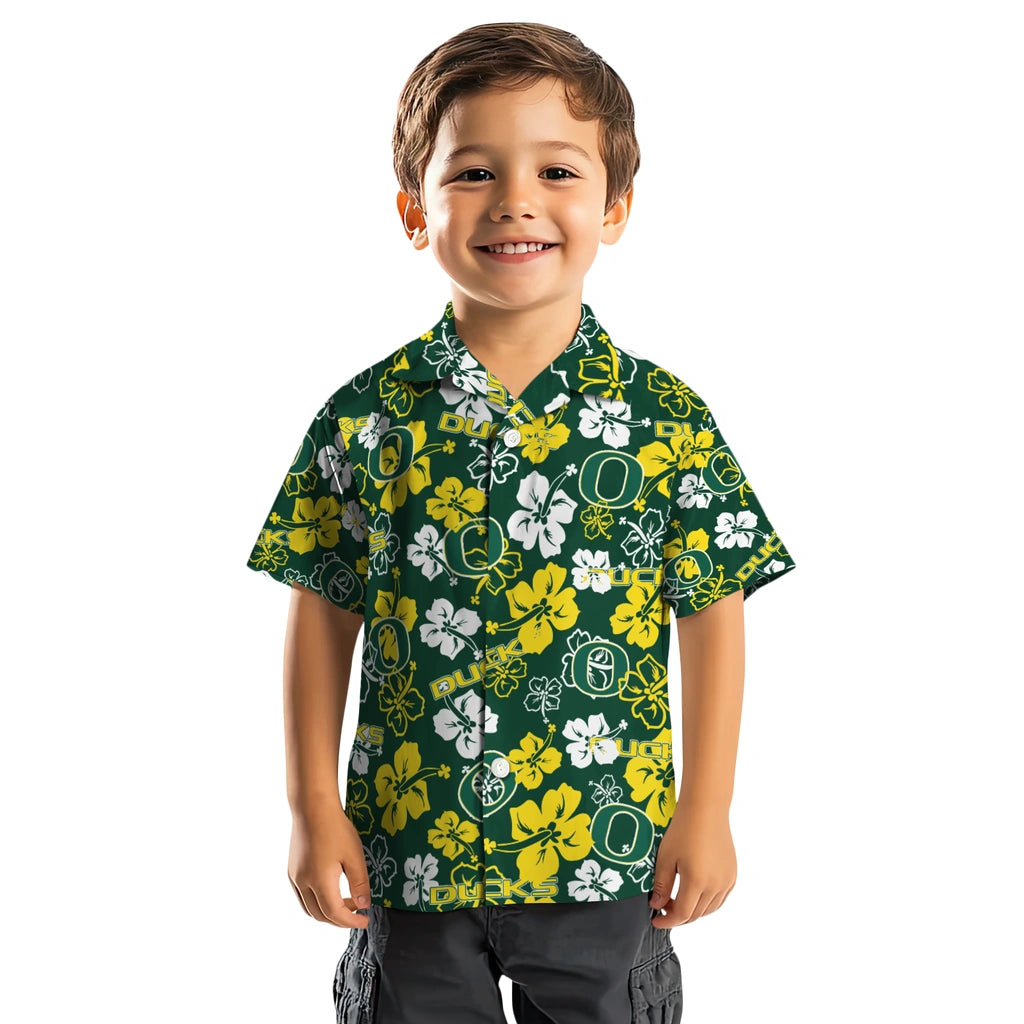 Oregon Ducks Hibiscus Bloom Hawaiian Shirt – Moonbestprint