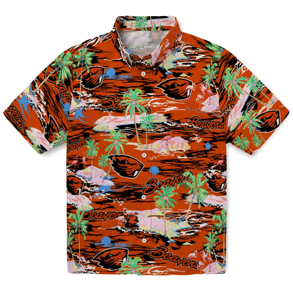 Oregon State Beavers Flamingo Retreat 2026 Hawaiian Shirt – Moonbestprint