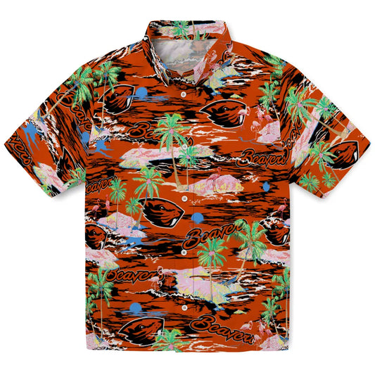 Oregon State Beavers Flamingo Retreat 2026 Hawaiian Shirt – Moonbestprint