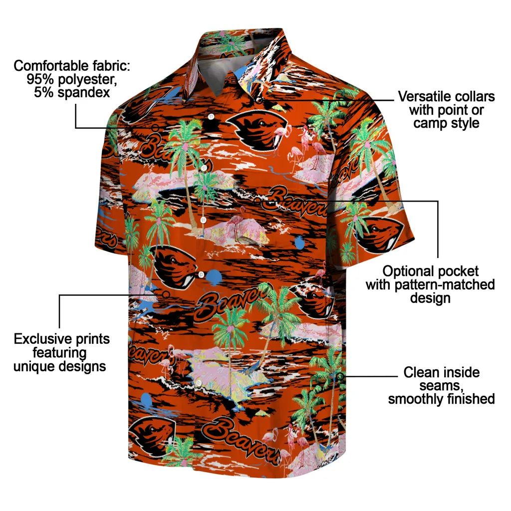 Oregon State Beavers Flamingo Retreat 2026 Hawaiian Shirt – Moonbestprint