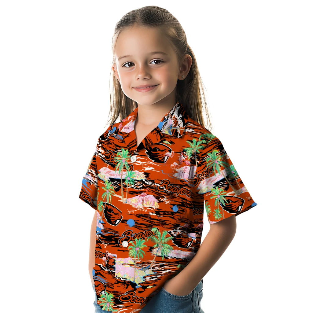 Oregon State Beavers Flamingo Retreat 2026 Hawaiian Shirt – Moonbestprint