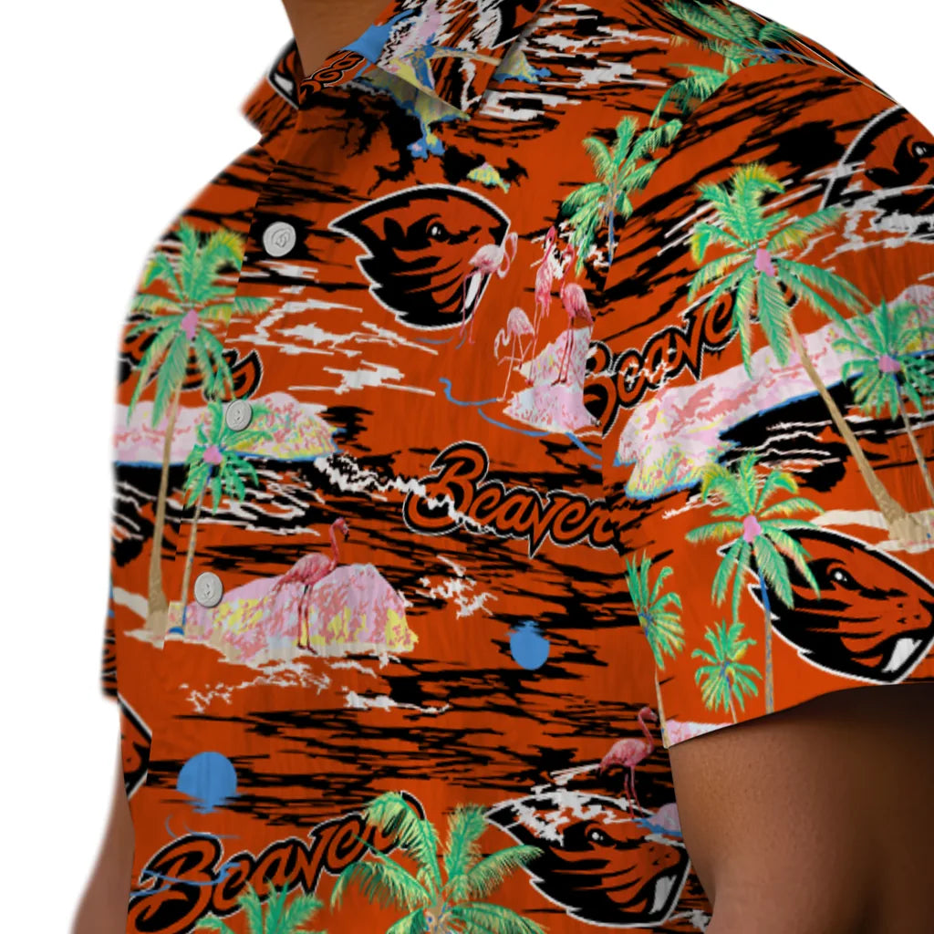 Oregon State Beavers Flamingo Retreat 2026 Hawaiian Shirt – Moonbestprint