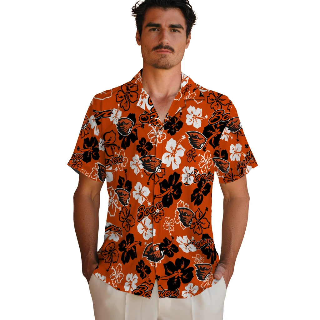 Oregon State Beavers Hibiscus Bloom Hawaiian Shirt – Moonbestprint