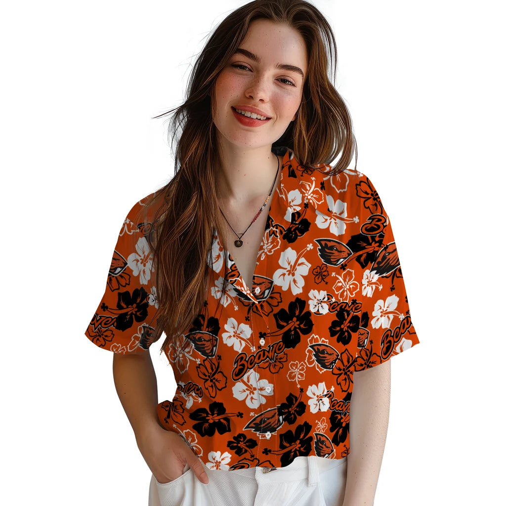 Oregon State Beavers Hibiscus Bloom Hawaiian Shirt – Moonbestprint