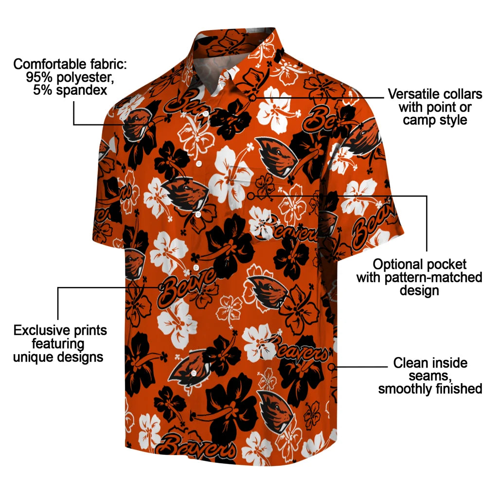 Oregon State Beavers Hibiscus Bloom Hawaiian Shirt – Moonbestprint