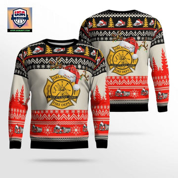 Orlando Florida Orlando Fire Department Christmas Sweater 3D ? Usalast