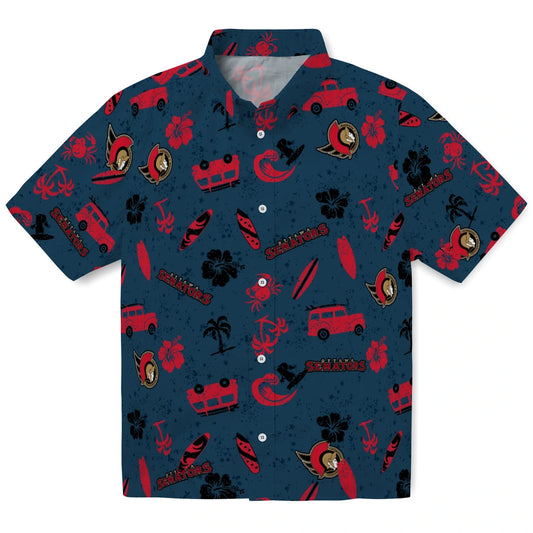Ottawa Senators Hawaiian Shirt - Beach Vibe | Moonbestprint