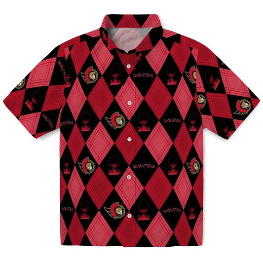 Ottawa Senators Hawaiian Shirt - Golfing Plaid | Moonbestprint