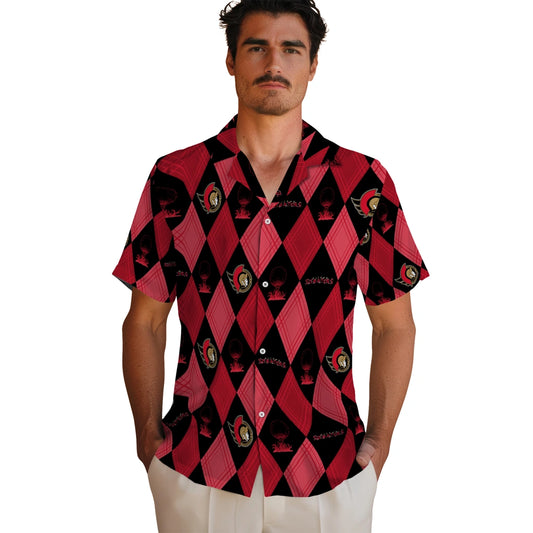 Ottawa Senators Hawaiian Shirt - Golfing Plaid | Moonbestprint