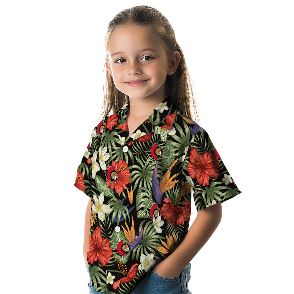 Ottawa Senators Hawaiian Shirt - Hawaii Floral Hibiscus | Moonbestprint