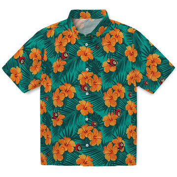 Ottawa Senators Hawaiian Shirt - Hibiscus and Palm Leaves | Moonbestprint