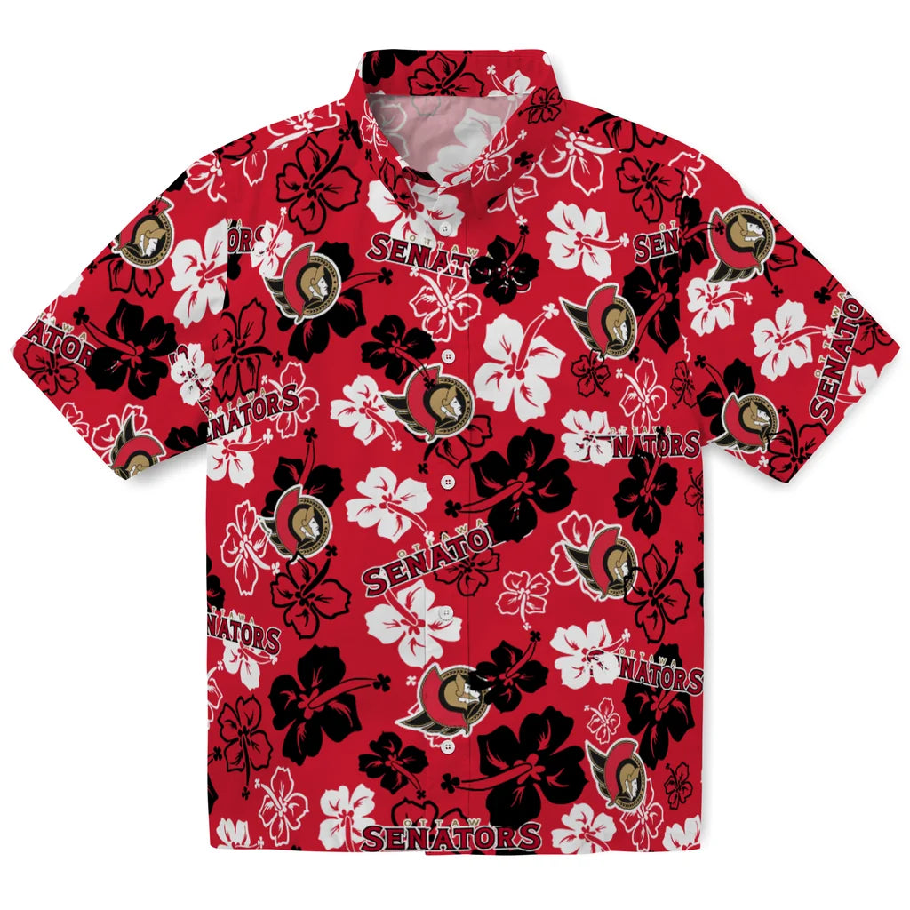 Ottawa Senators Hibiscus Bloom Hawaiian Shirt – Moonbestprint