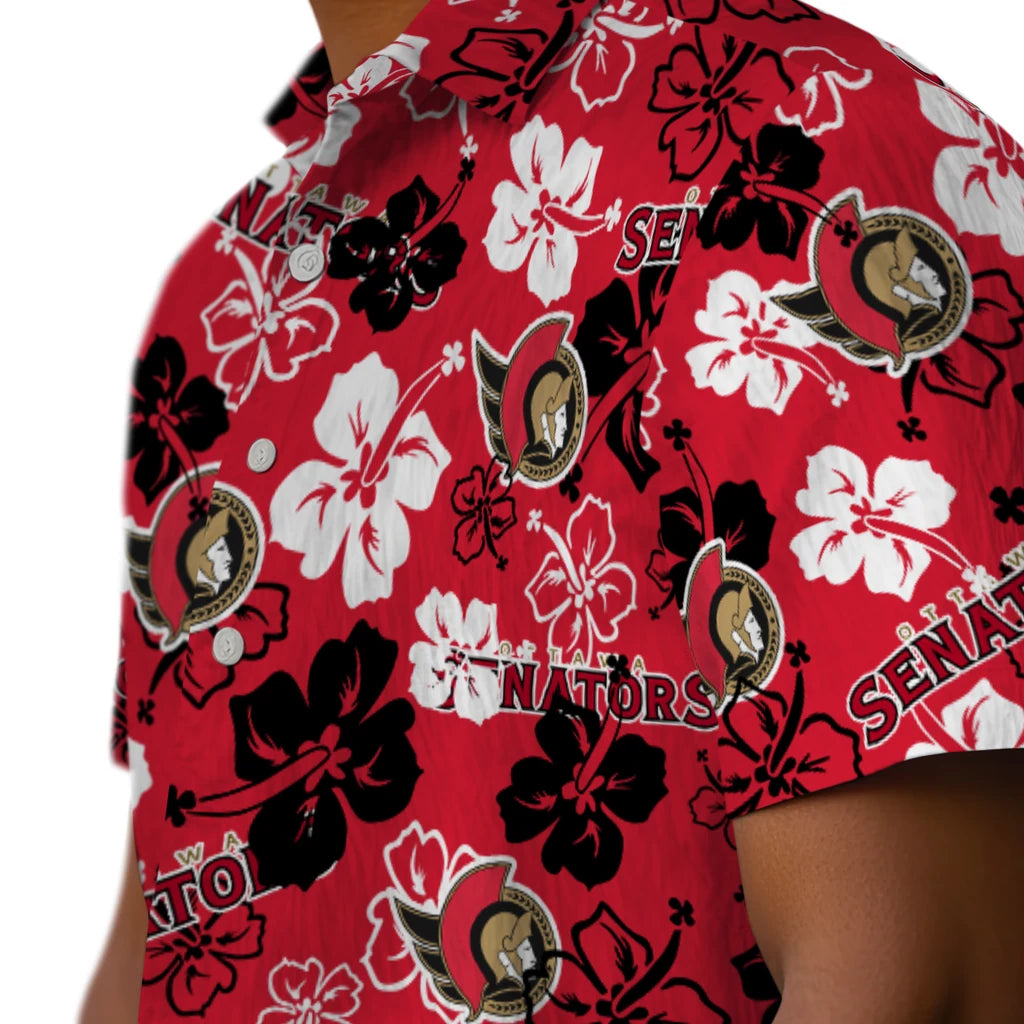 Ottawa Senators Hibiscus Bloom Hawaiian Shirt – Moonbestprint