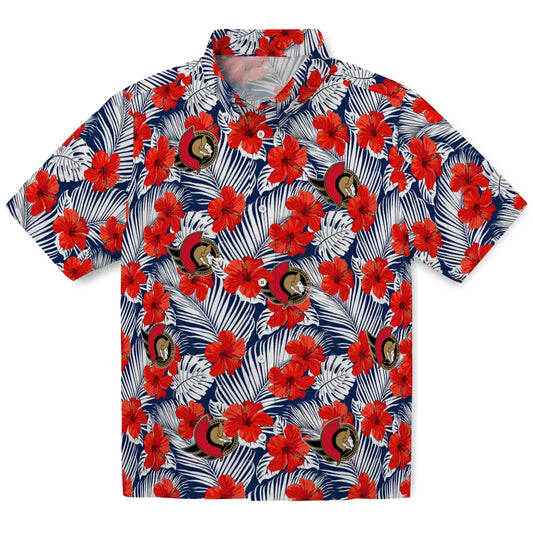 Ottawa Senators Hawaiian Shirt - Hibiscus Fiesta | Moonbestprint