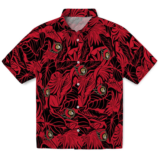 Ottawa Senators Hawaiian Shirt - Monstera Layer | Moonbestprint