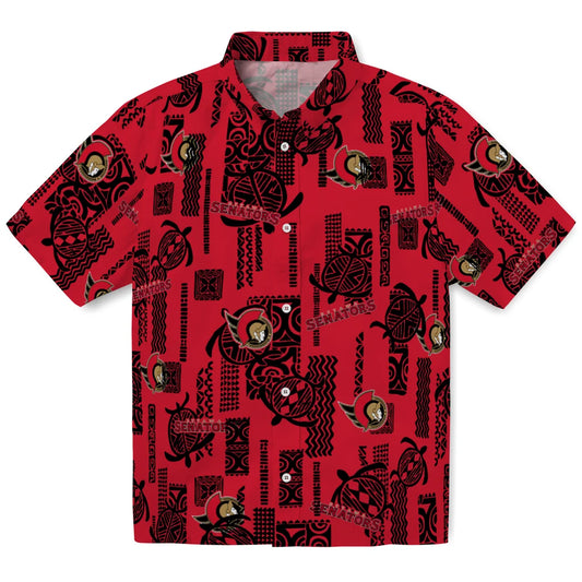 Ottawa Senators Hawaiian Shirt - Turtle Lines | Moonbestprint