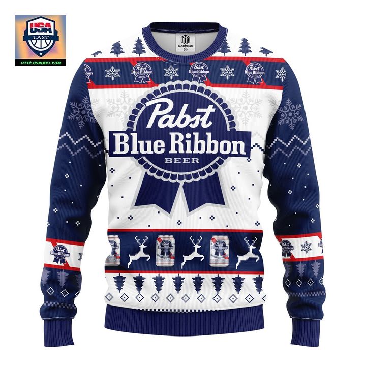 Pabst Blue Beer Ugly Christmas Sweater Amazing Gift Idea Thanksgiving Gift ? Usalast