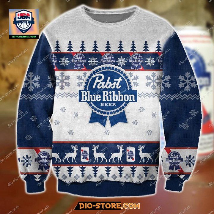 Pabst Blue Ribbon Beer Christmas Sweater ? Usalast