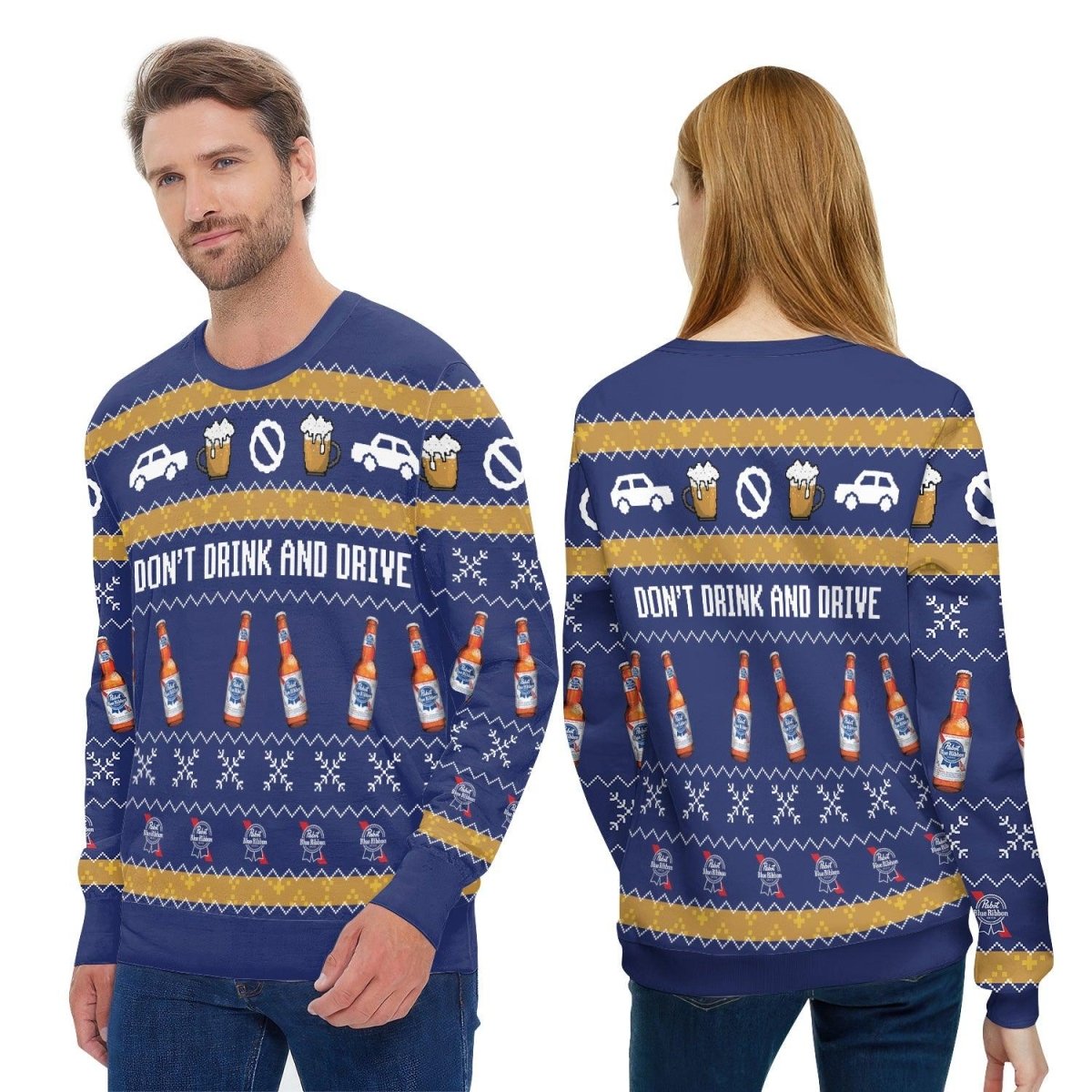 Pabst Blue Ribbon Don't Drink And Drive Ugly Sweater – Moonbestprint